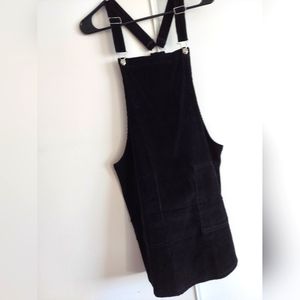 COTTON ON Black Curdoroy Overall Dress Size S